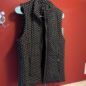 Lemon Tart Women's Black and White Polka Dot Vest Stitch Fix